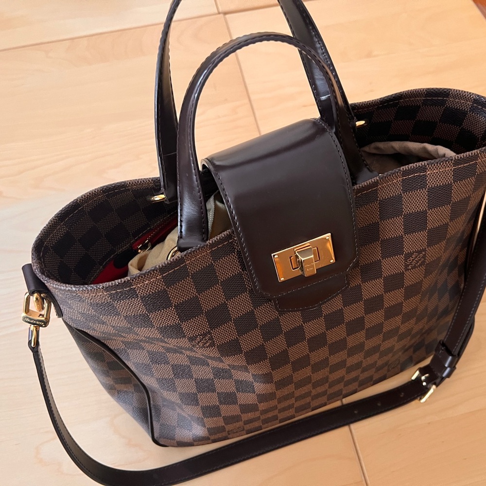 Louis Vuitton vinyl Brown Checkered handbag - Picture 3 of 6